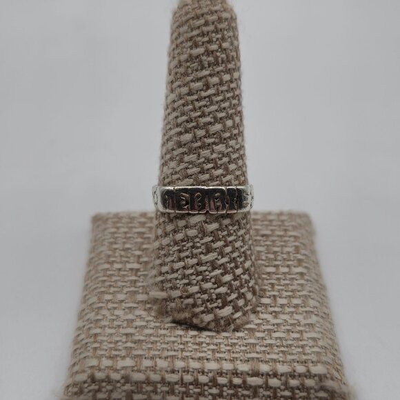 Jewelry - Size 9 Sterling Silver Handmade Debbie Name Scrolled Ring A3068